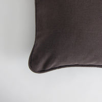 Charcoal brushed cotton cushion