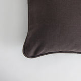 Charcoal brushed cotton cushion