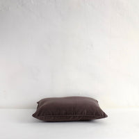 Charcoal brushed cotton cushion
