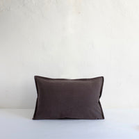 Charcoal brushed cotton oxford cushion