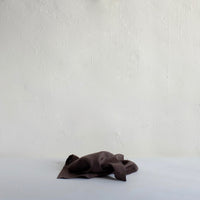 Charcoal linen hand towel