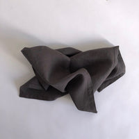 Charcoal linen hand towel