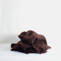 Chocolate mohair throw