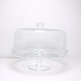 Large glass lidded cake stand