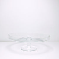 Large glass lidded cake stand