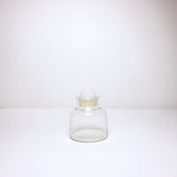 Clear glass jar with lid