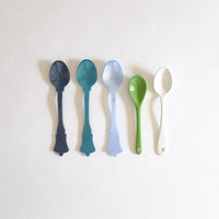 Coloured tea spoons: various