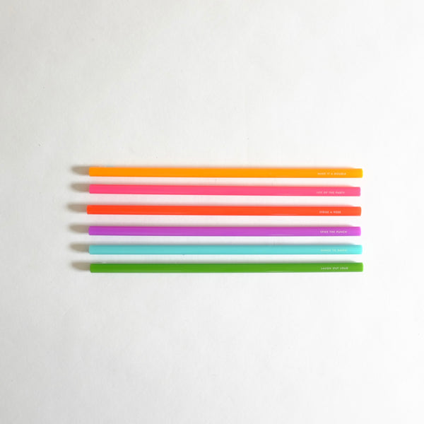 Colour plastic message straws