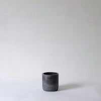 Black concrete pot