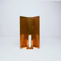 Copper wall sconce.