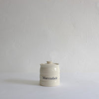 Cream ceramic marmalade jar