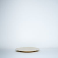 Cream stoneware plate