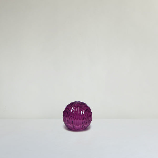 Pink cut glass ball