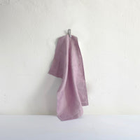 Lilac linen damask hand towel