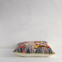 Embroidered bird cushion