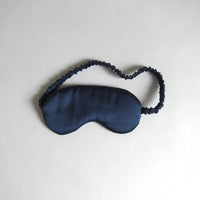 Navy silk eye mask