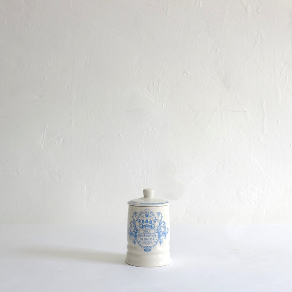 F&M ceramic salt pot