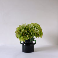 Faux green hydrangeas