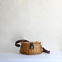 Wicker fishing basket