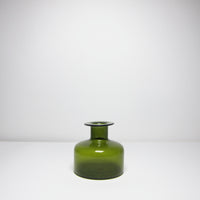 Flute neck green vase