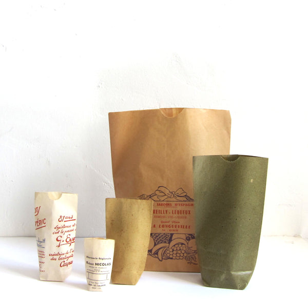 Vintage French paper bag: various