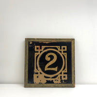 Vintage shop number wall art