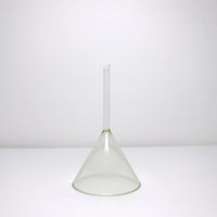 Large clear glass funnel