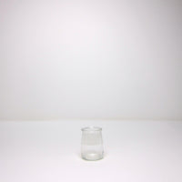Clear glass yoghurt pot