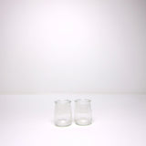 Clear glass yoghurt pot