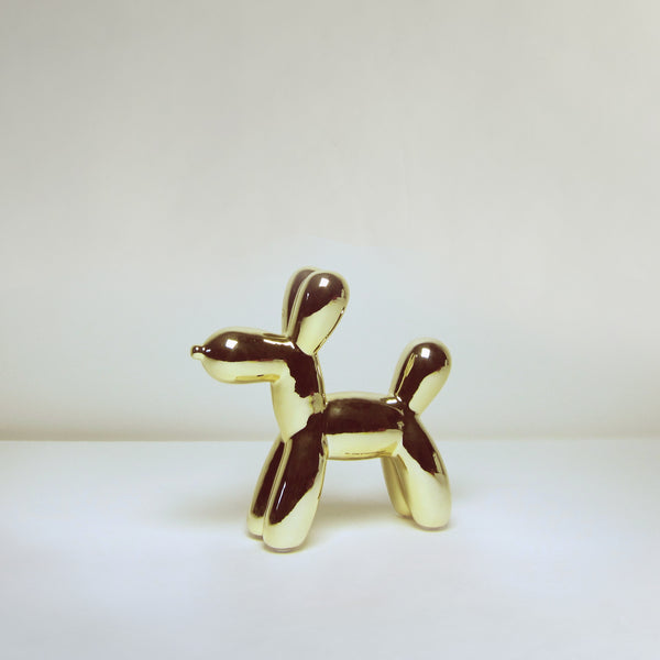 Gold glass bubble dog