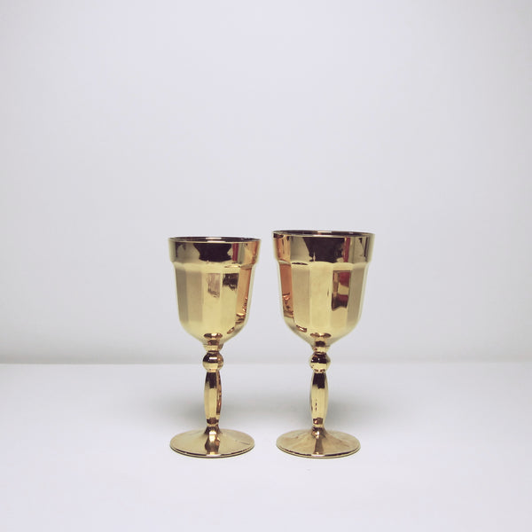 Gold wine glass