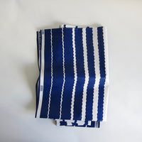 Waxed blue graphic tablecloth