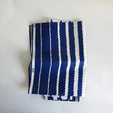 Waxed blue graphic tablecloth