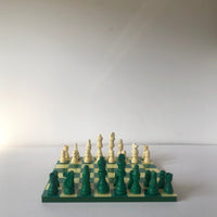 Green + white chess board