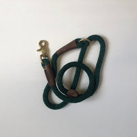 Green cord dog lead