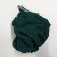 Green fringe throw