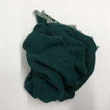 Green fringe throw