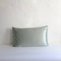 Green satin pillowcase