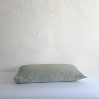 Green satin pillowcase