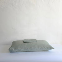 Green satin pillowcase