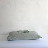 Green satin pillowcase
