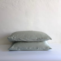 Green satin pillowcase