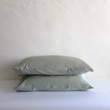 Green satin pillowcase