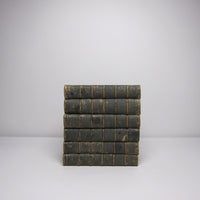 Six vintage green books