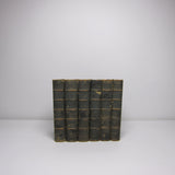 Six vintage green books