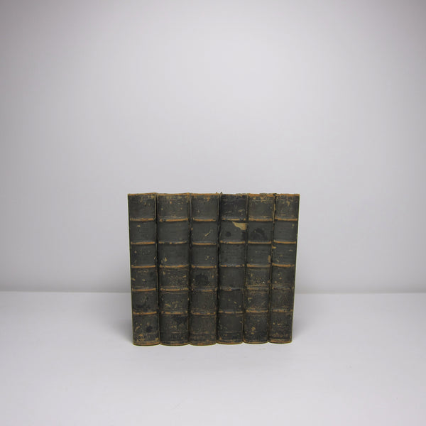 Six vintage green books