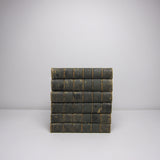 Six vintage green books