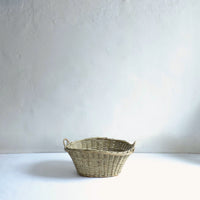 Vintage green wicker basket