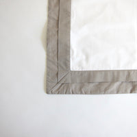 Grey oxford trim pillocase