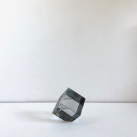 Grey glass cube
